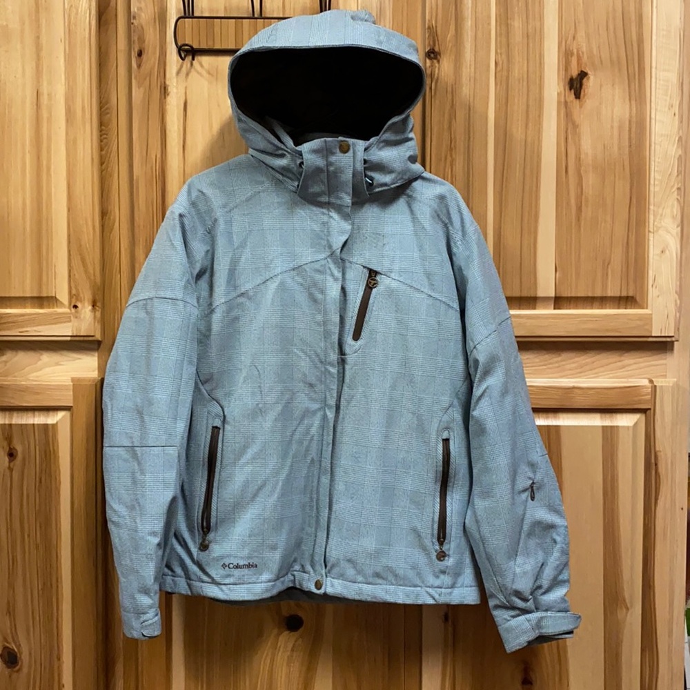 COLUMBIA Titanium blue and brown winter coat - L